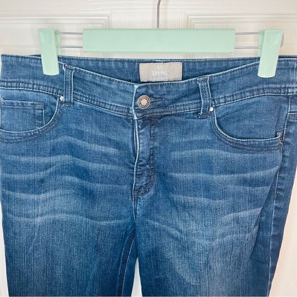 Chicos So Slimming Skinny Jeans Ankle Side Zip 4 (Chicos Size 0) - Picture 4 of 11